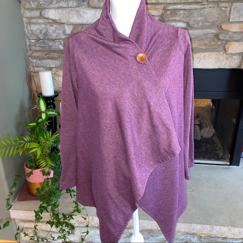 Bobeau Wrap Cardigan Sweatshirt